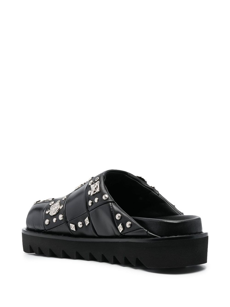 stud-detail leather clogs 3