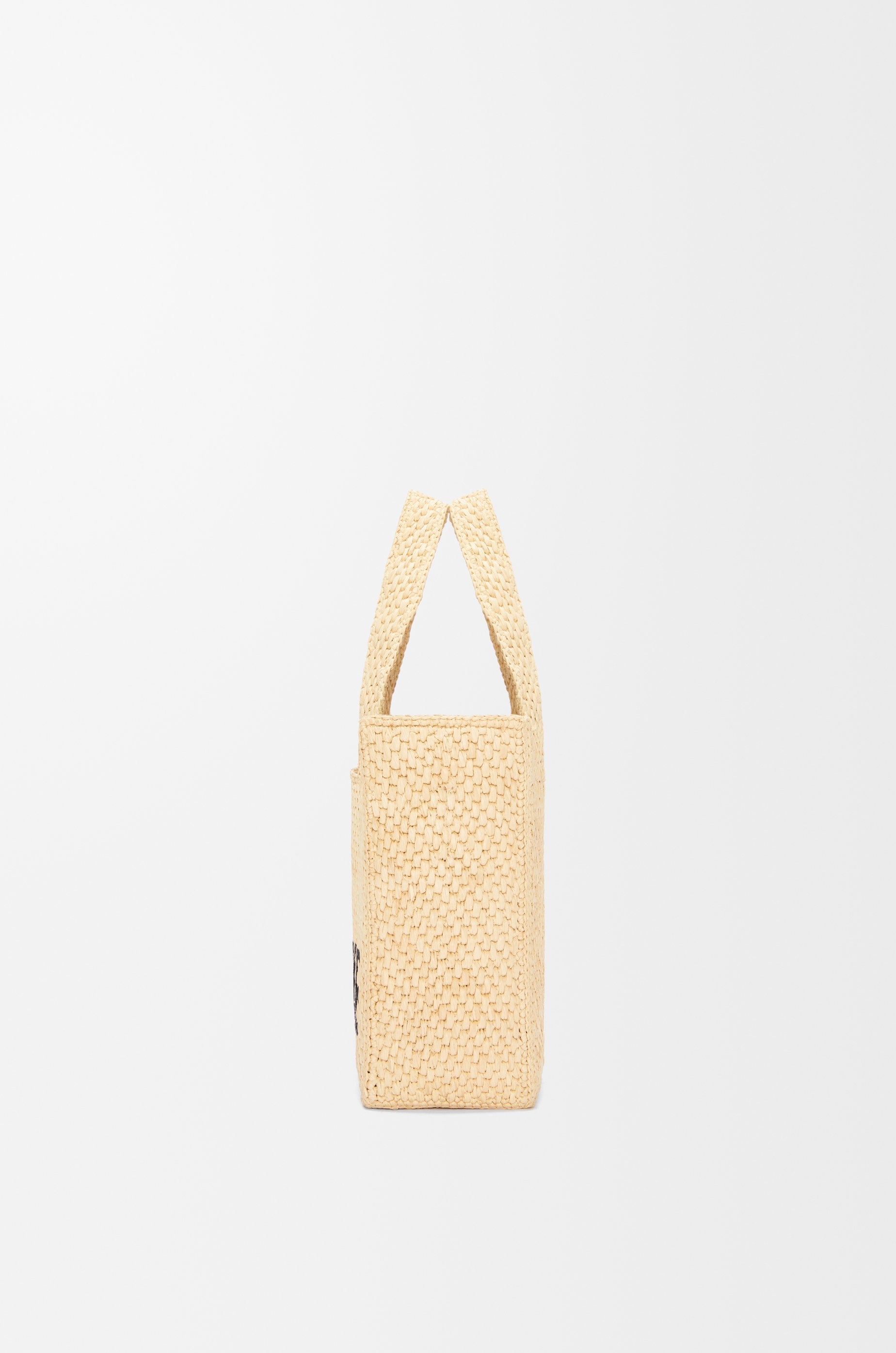 Small LOEWE Font tote in raffia - 5