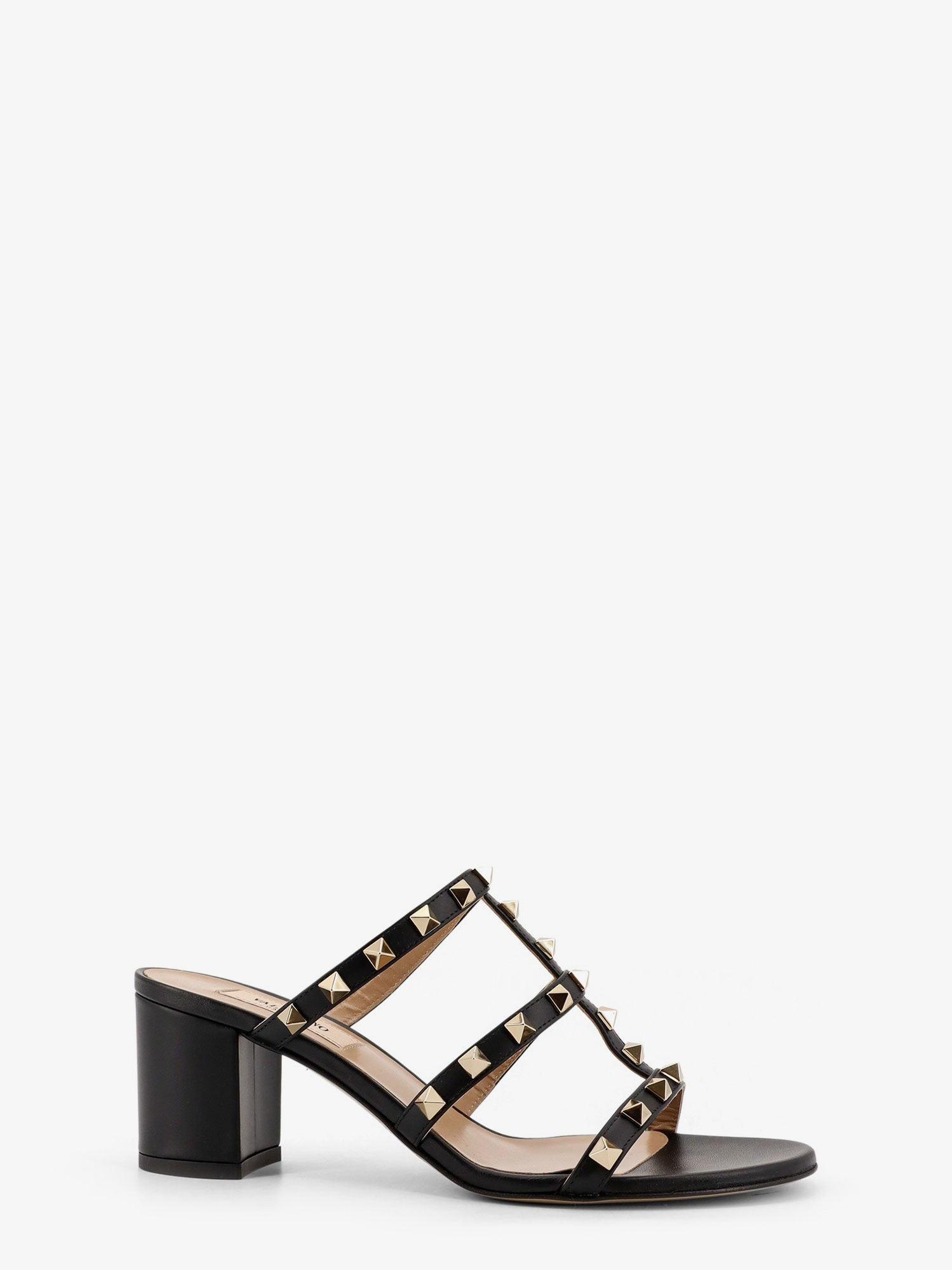 Rockstud Slide Leather Sandals - 1
