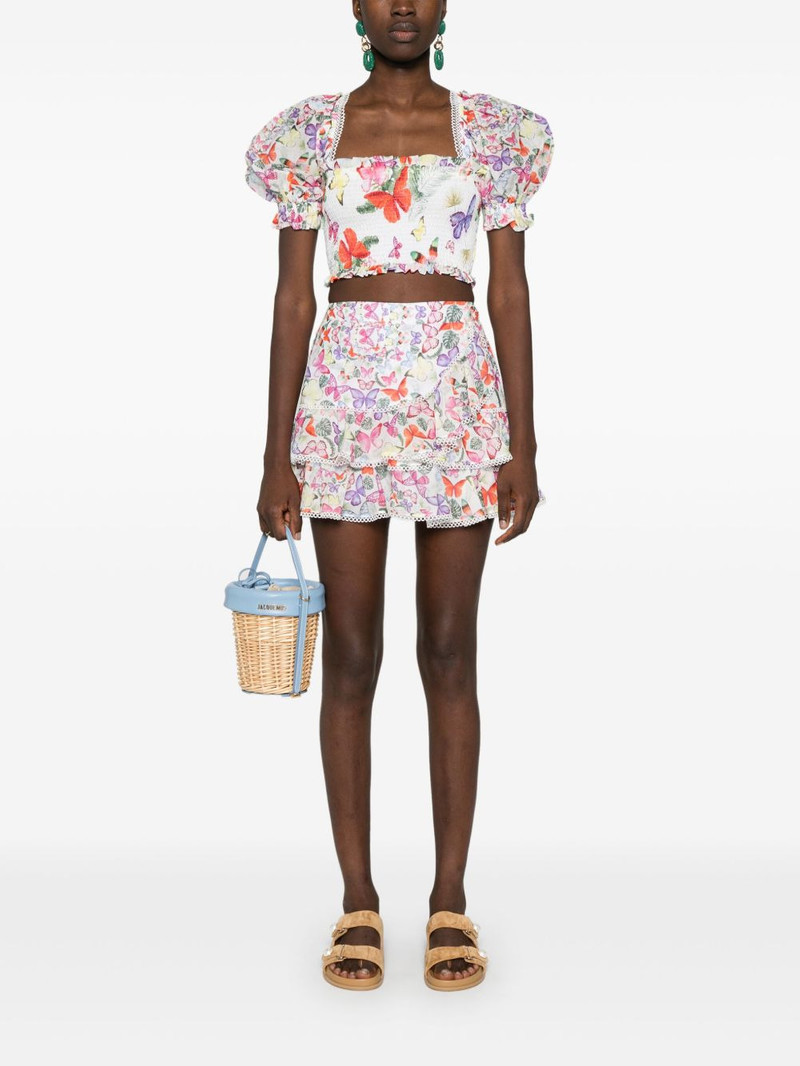 Charo Ruiz Lirio butterfly-print blouse outlook