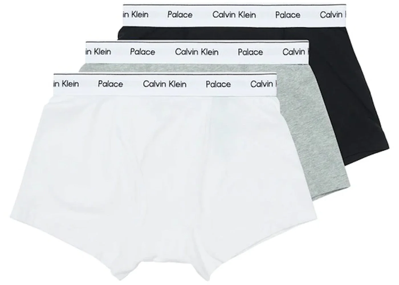 Palace CK1 Trunks (3 Pack) White/Light Grey Heather - 1