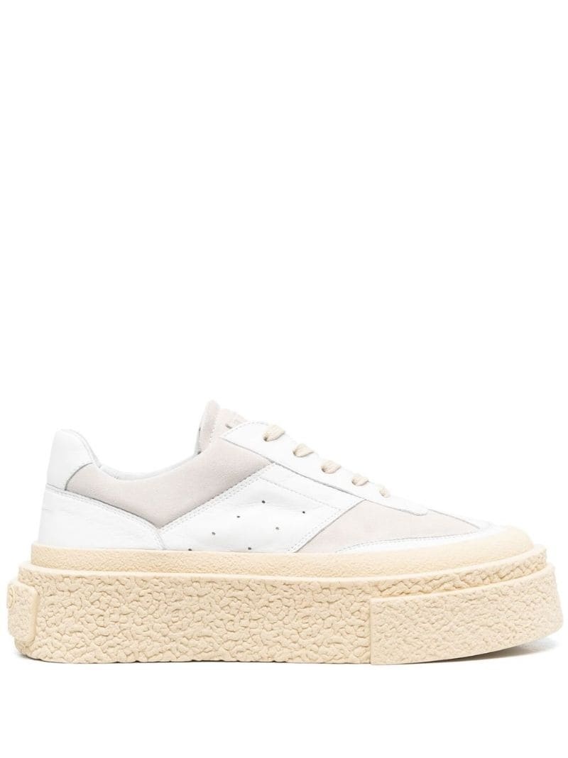 leather platform sneakers - 1