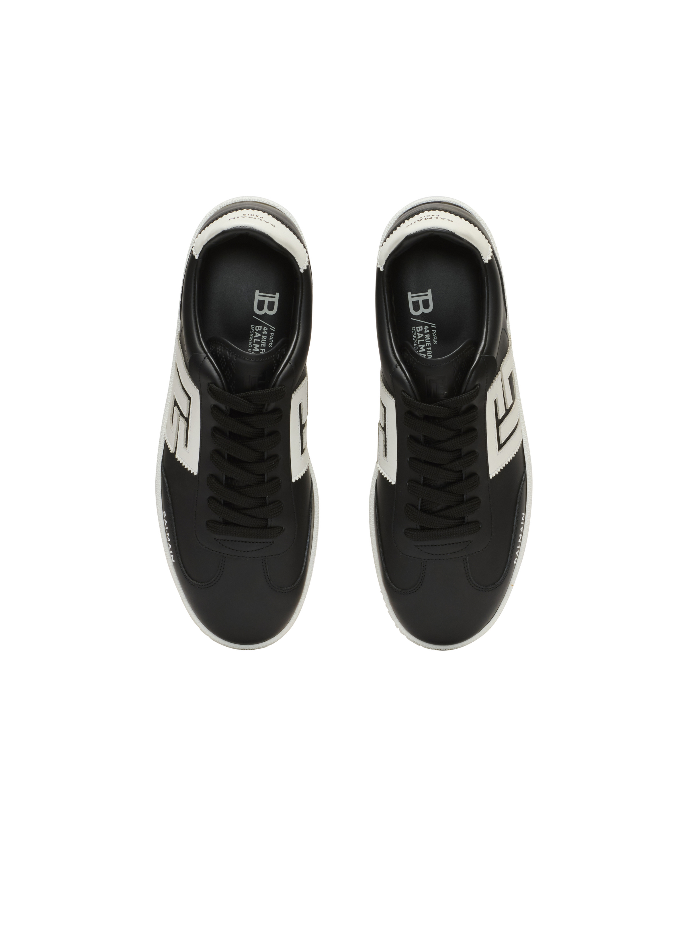 Calfskin Balmain Swan trainers - 3