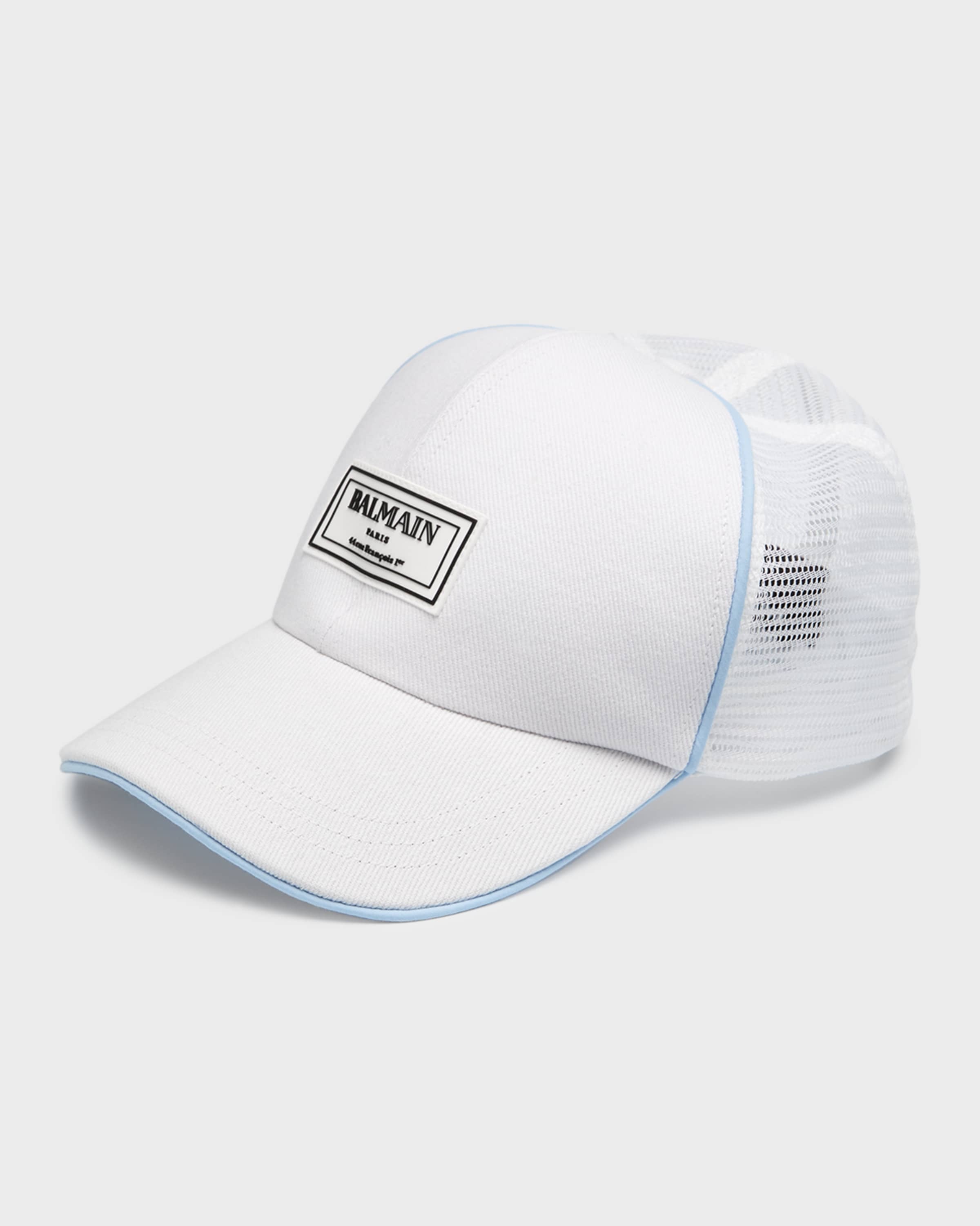 Men's Mesh Back Rubber Label Baseball Hat - 1