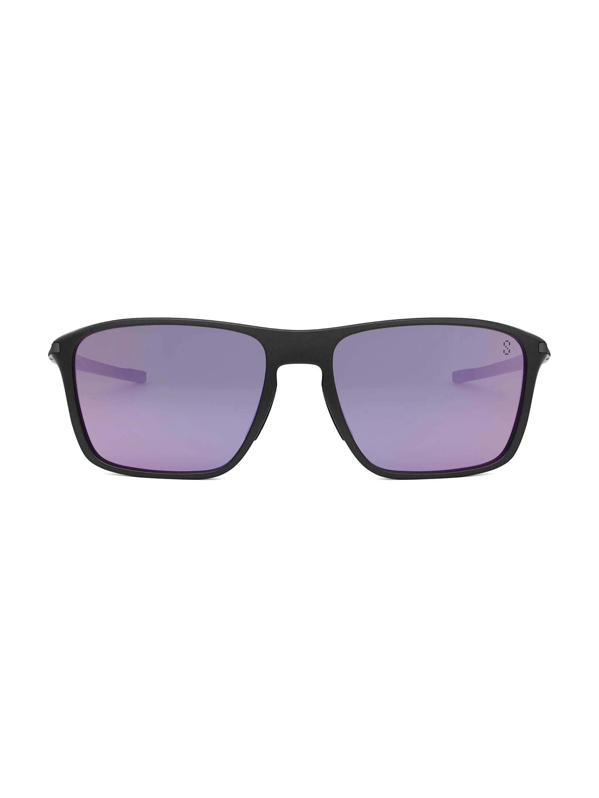 Men's Vingt Sept 57MM Rectangular Sunglasses - Black Purple Mirror - 1