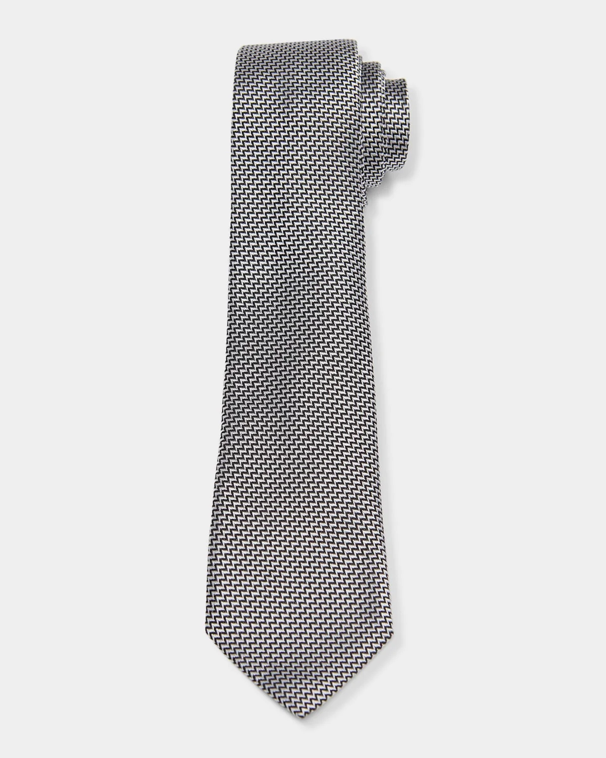 Men's Micro-Zigzag Silk Tie - 1
