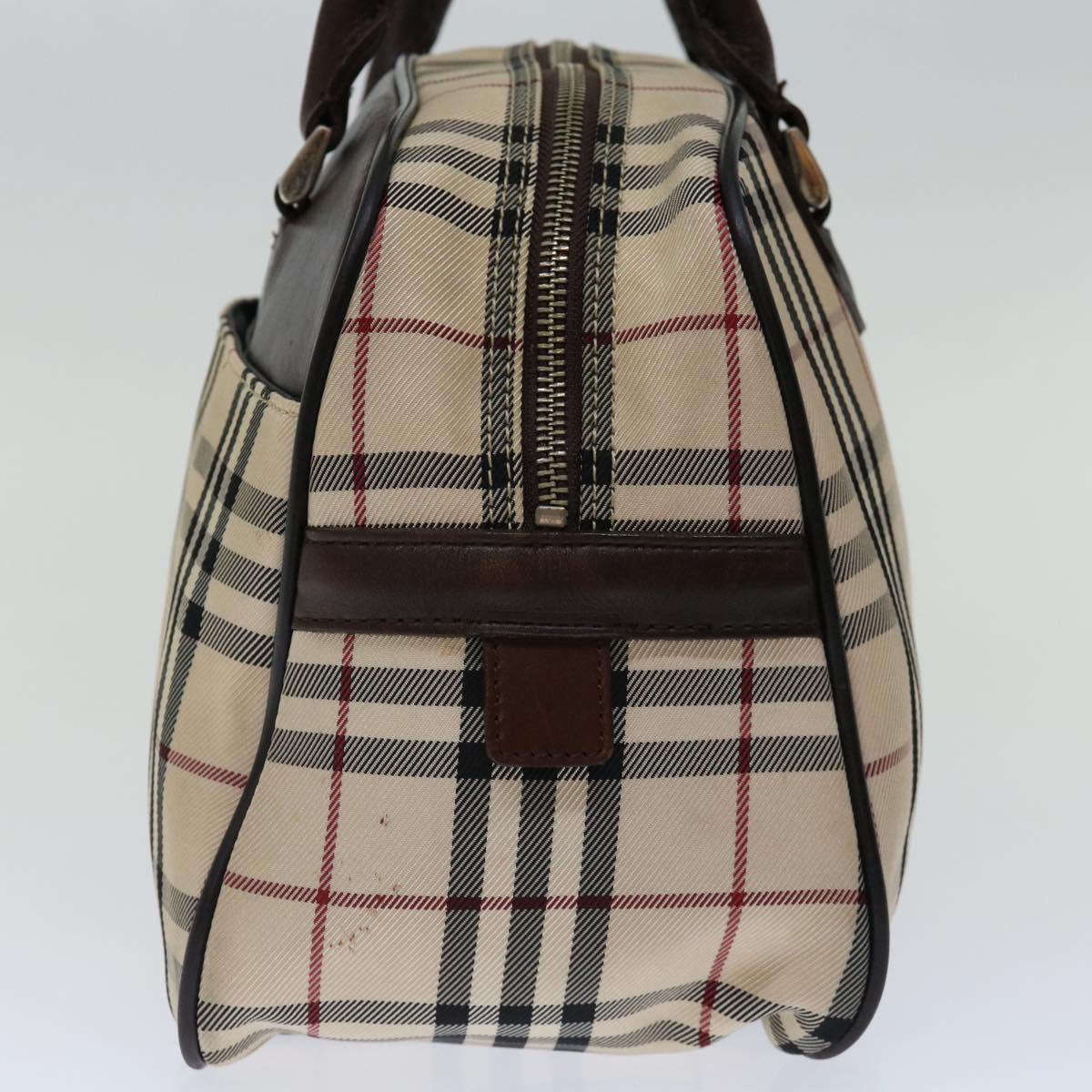 Burberry Nova Check Hand Bag Nylon Beige - 4