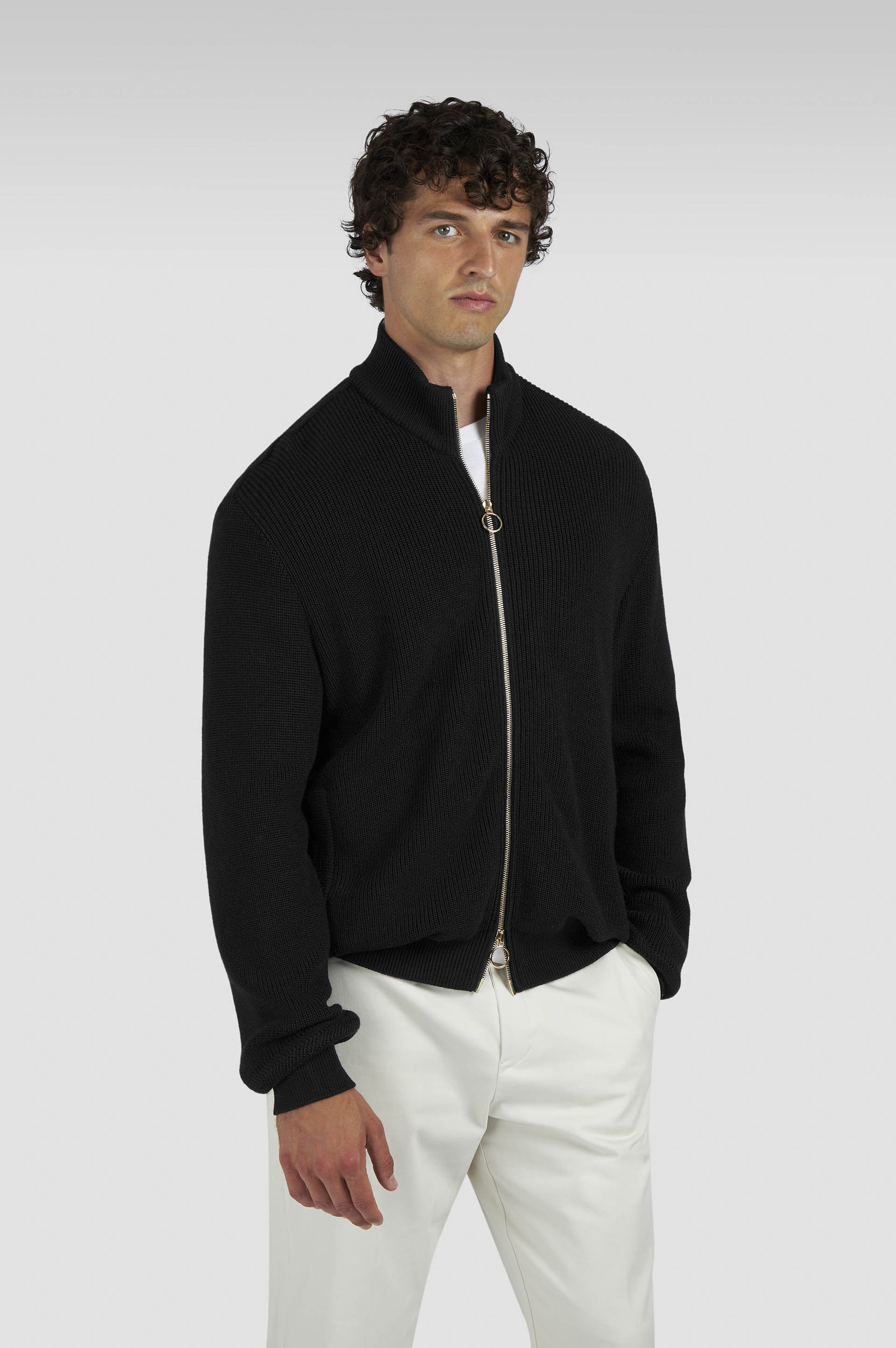 ZIP-UP CARDIGAN IN TECH WOOL - 6