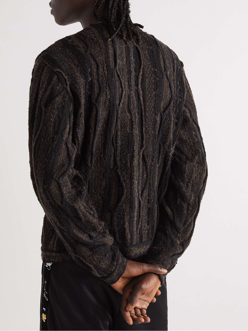 Gaudy Intarsia Cotton-Bouclé Cardigan 4