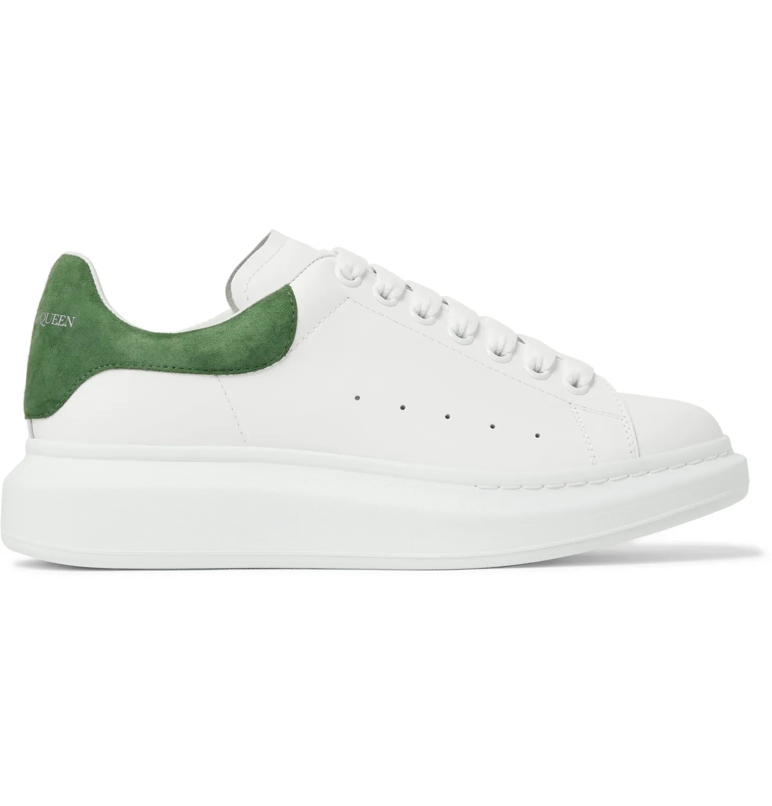 Exaggerated-Sole Leather Sneakers - 1