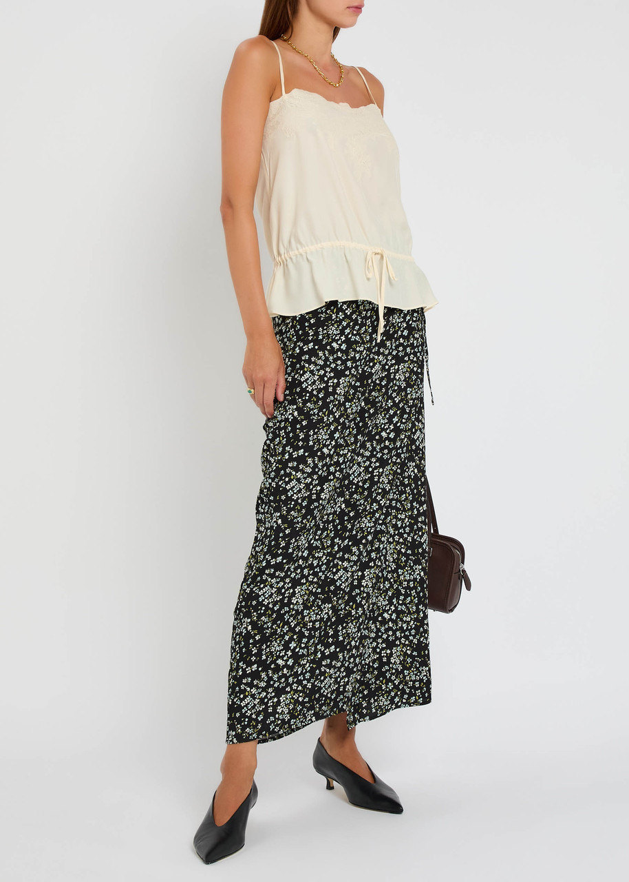Reformation Opal Floral-print Crepe Midi Wrap Skirt - 4