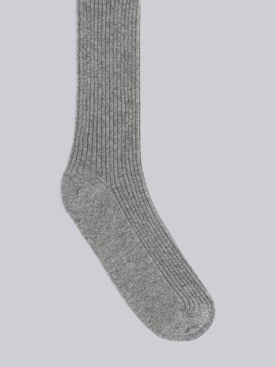 Thom Browne Cashmere 2x2 Rib Stitch Over The Calf Socks outlook