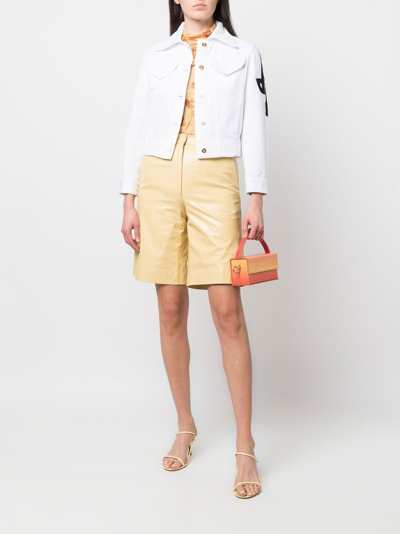 PATOU embroidered-logo detail denim jacket outlook