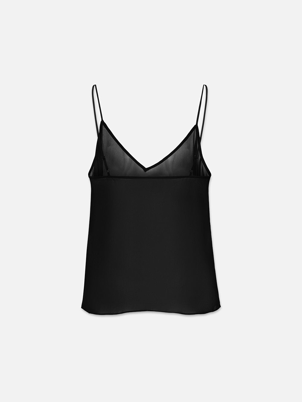 V-Neck Cami Top in Black - 3