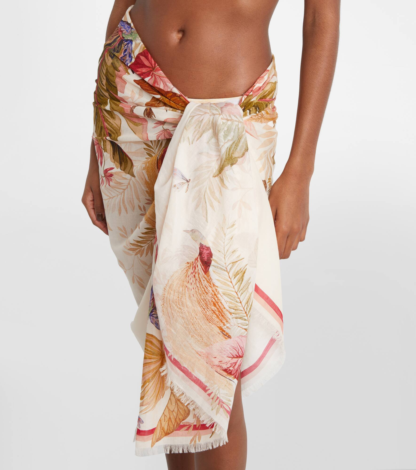 Printed cotton beach cover-up - 4