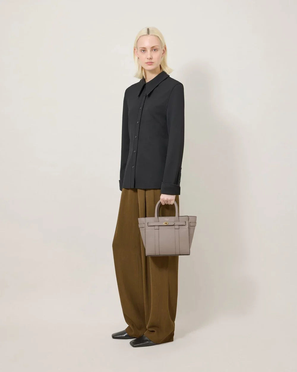 Mini Zipped Bayswater Cashmere Taupe Small Classic Grain - 2