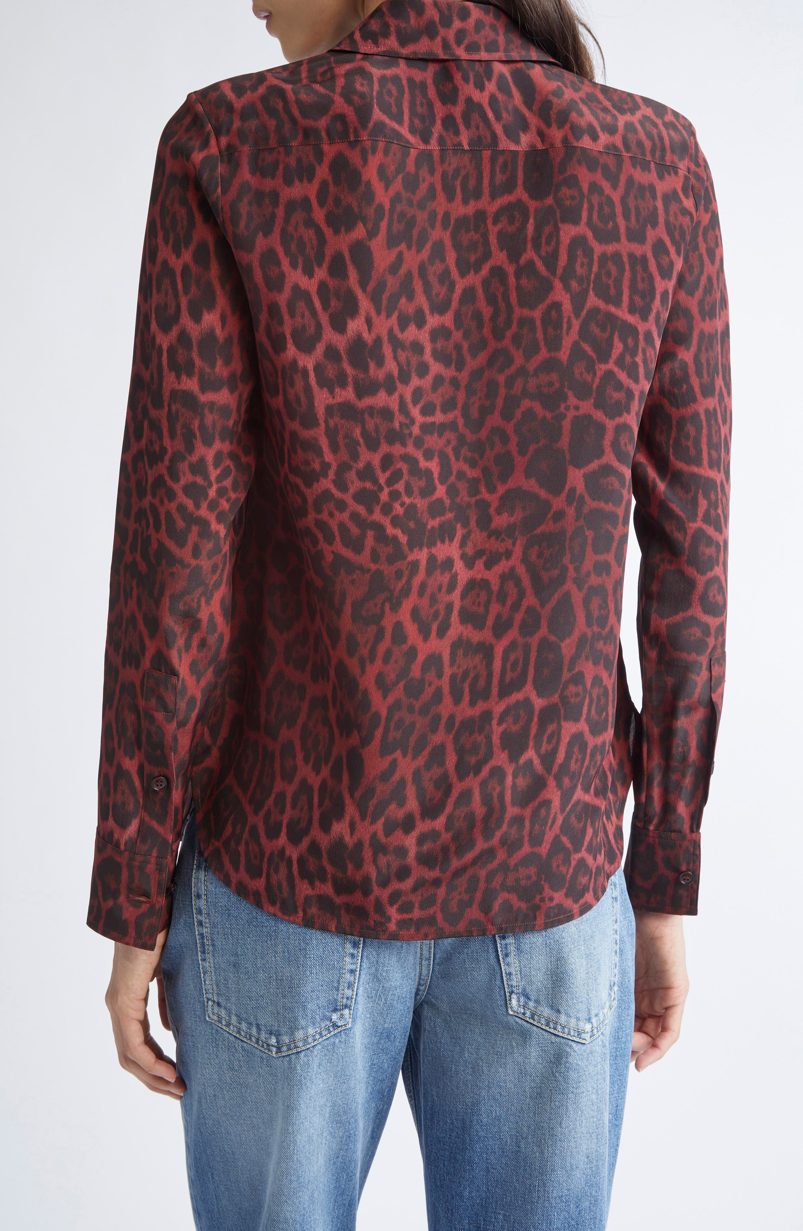 Stella McCartney Iconic Leopard Print Button-Up Shirt in 6062 - 3