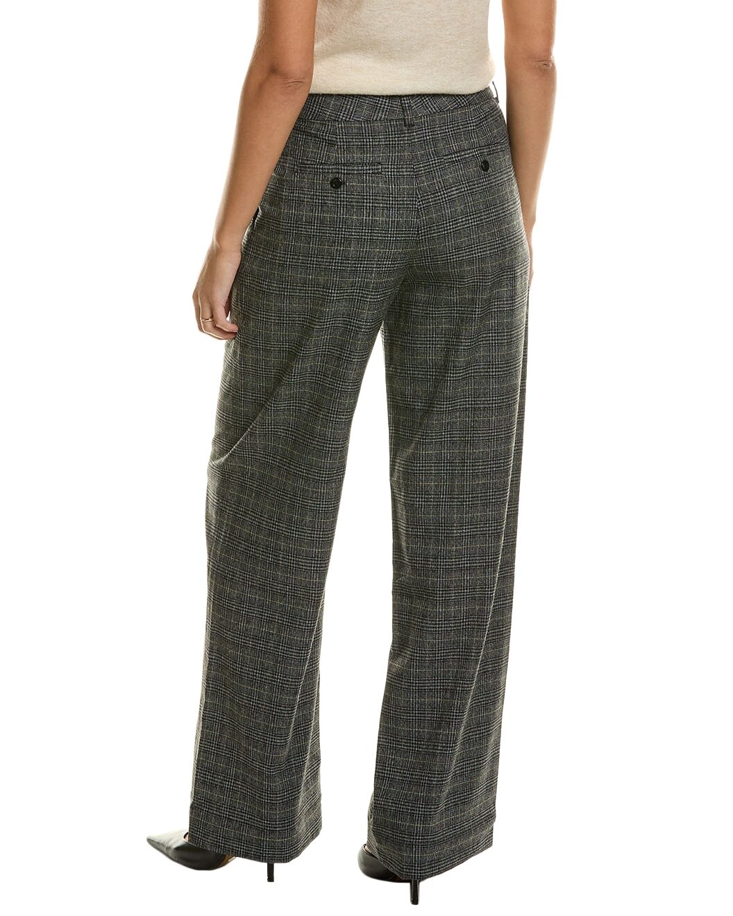 Proenza Schouler White Label Plaid Wide Leg Suiting Pant - 2