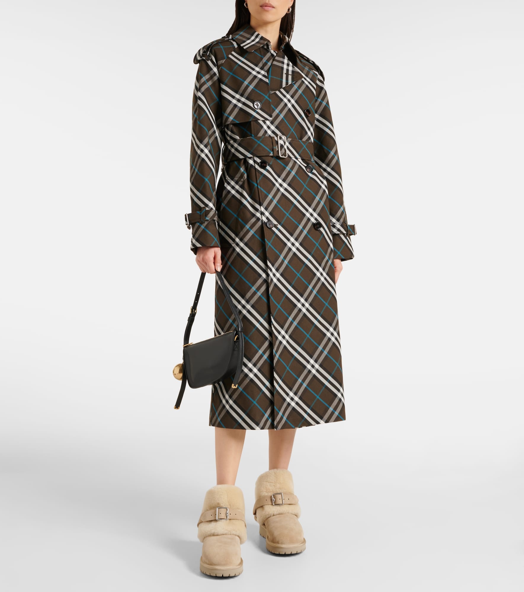 Shearling-trimmed suede ankle boots - 2