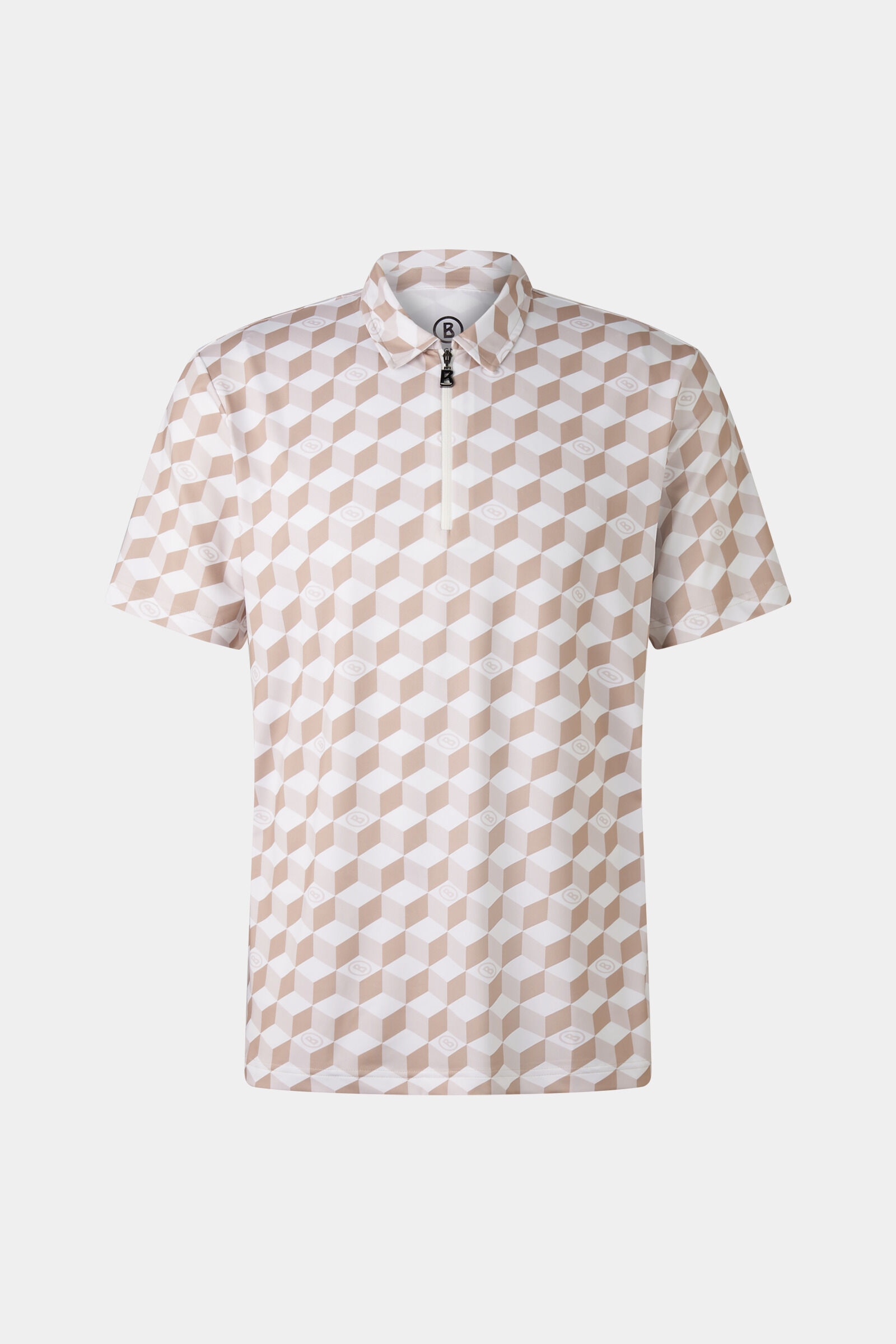 Tamiro functional short-sleeved top in Beige/Off-White - 1