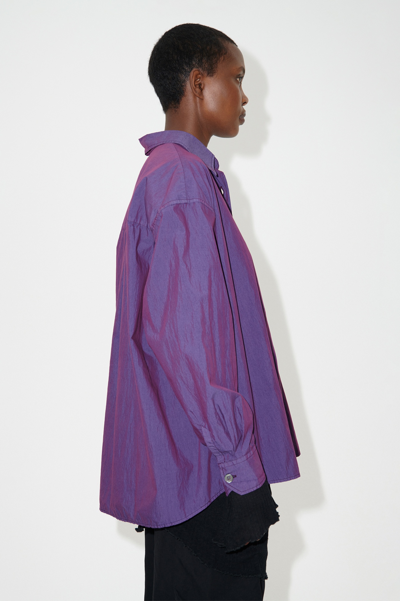 Borrowed Shirt Blackcurrant Parachute Poplin - 4