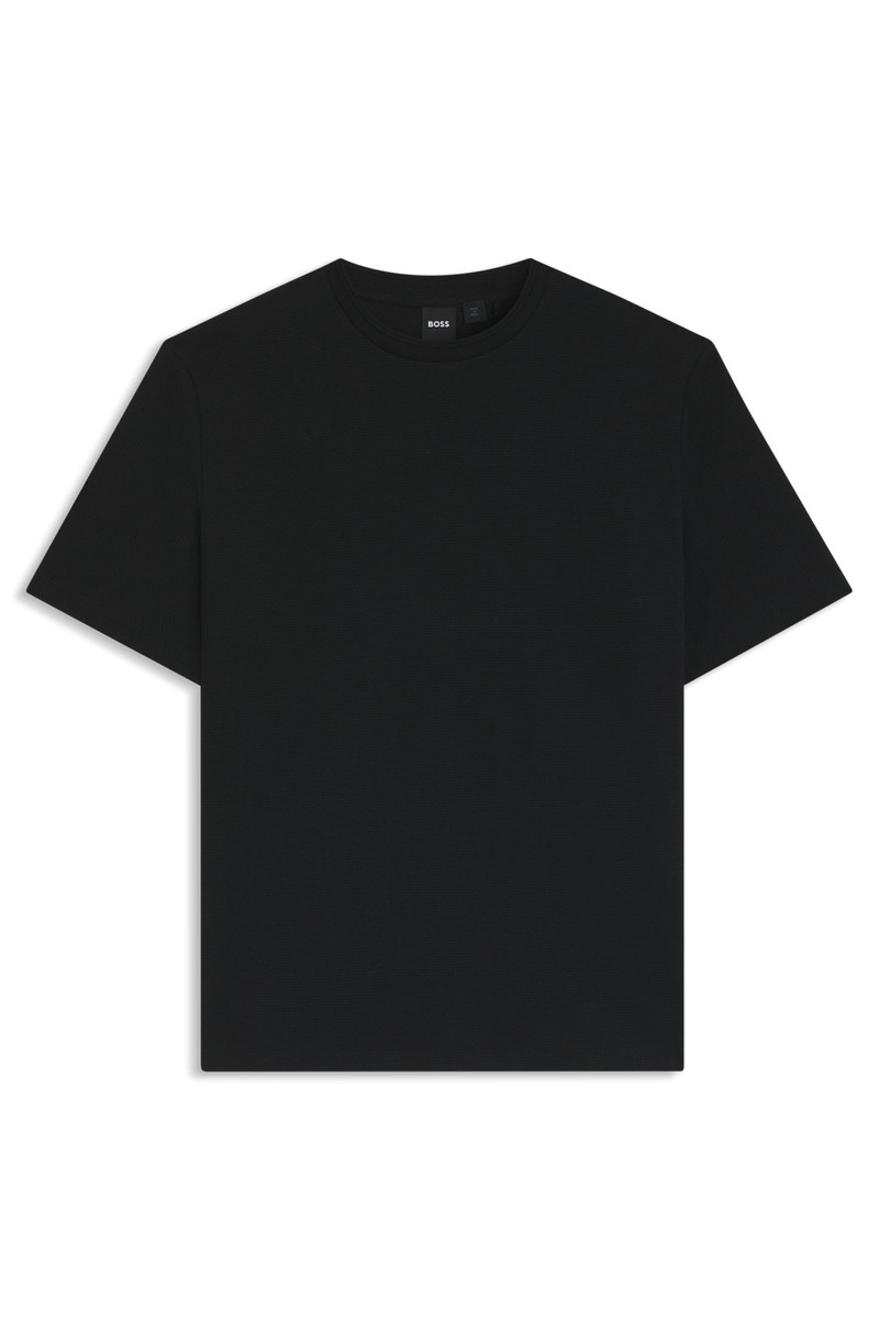 COTTON-BLEND T-SHIRT WITH BUBBLE-JACQUARD STRUCTURE 1