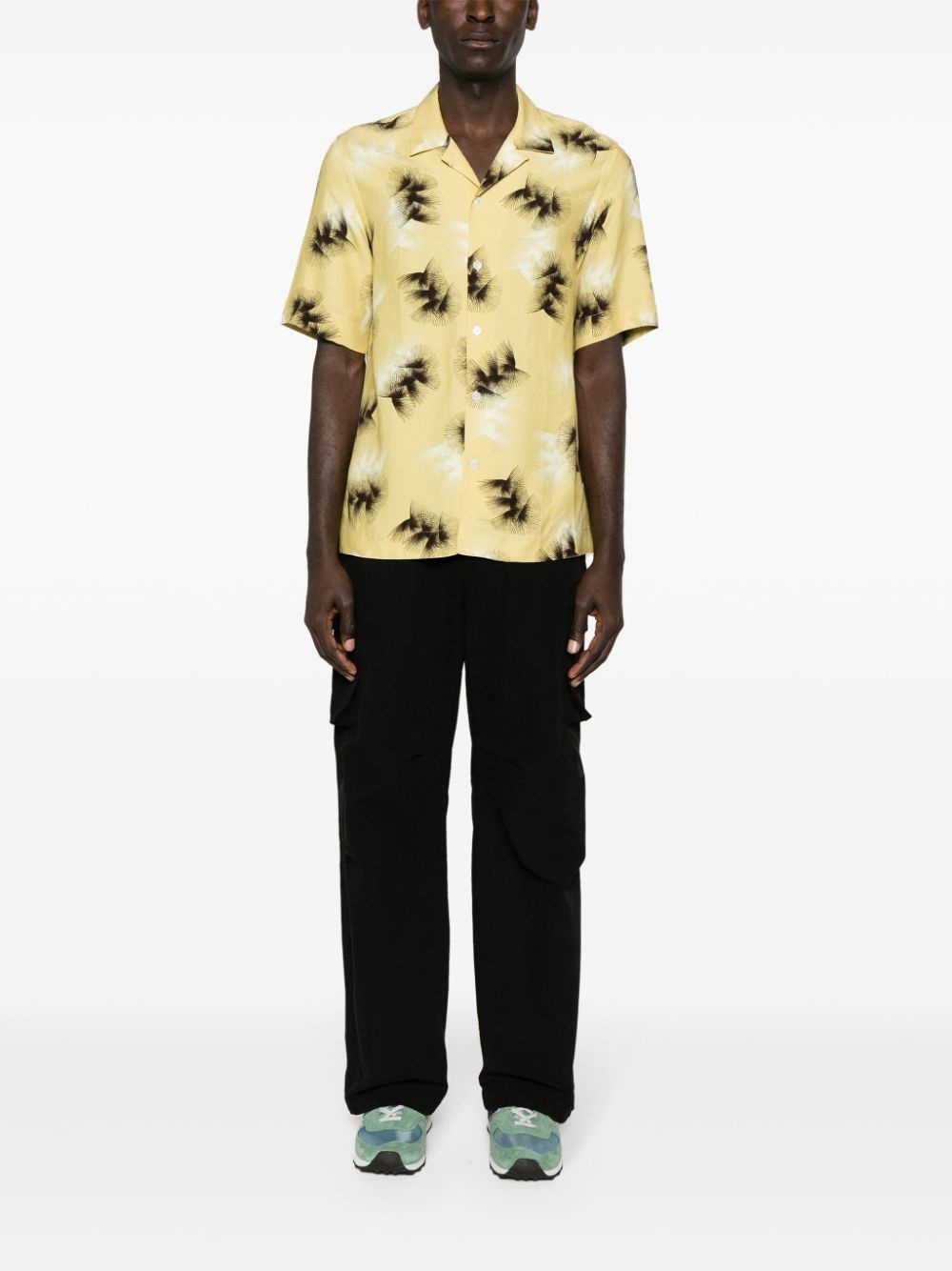 abstract-print camp-collar shirt - 2