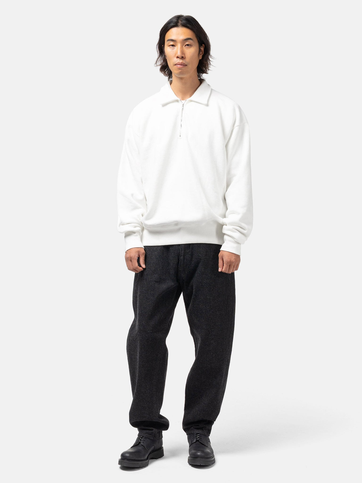 Half Zipper Pullover White - 2
