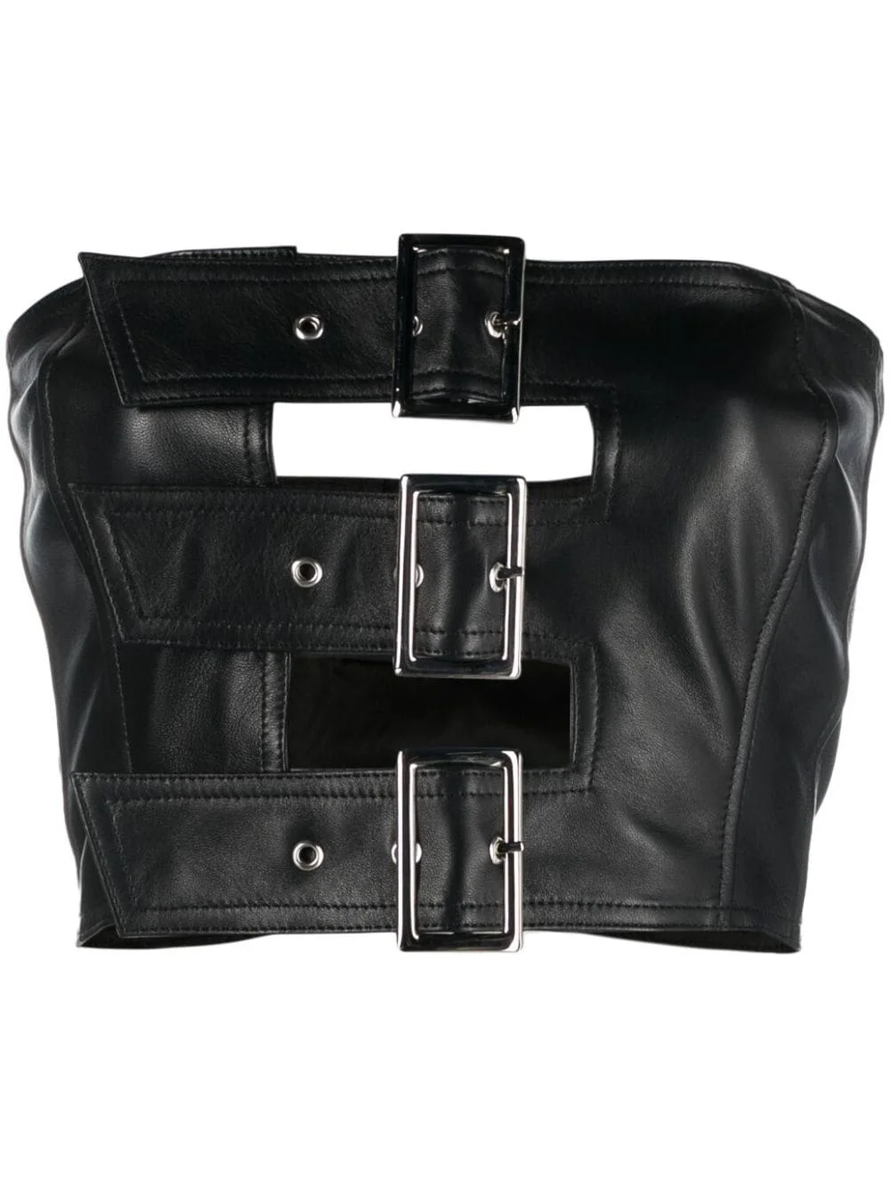 cut-out buckled bandeau top - 1