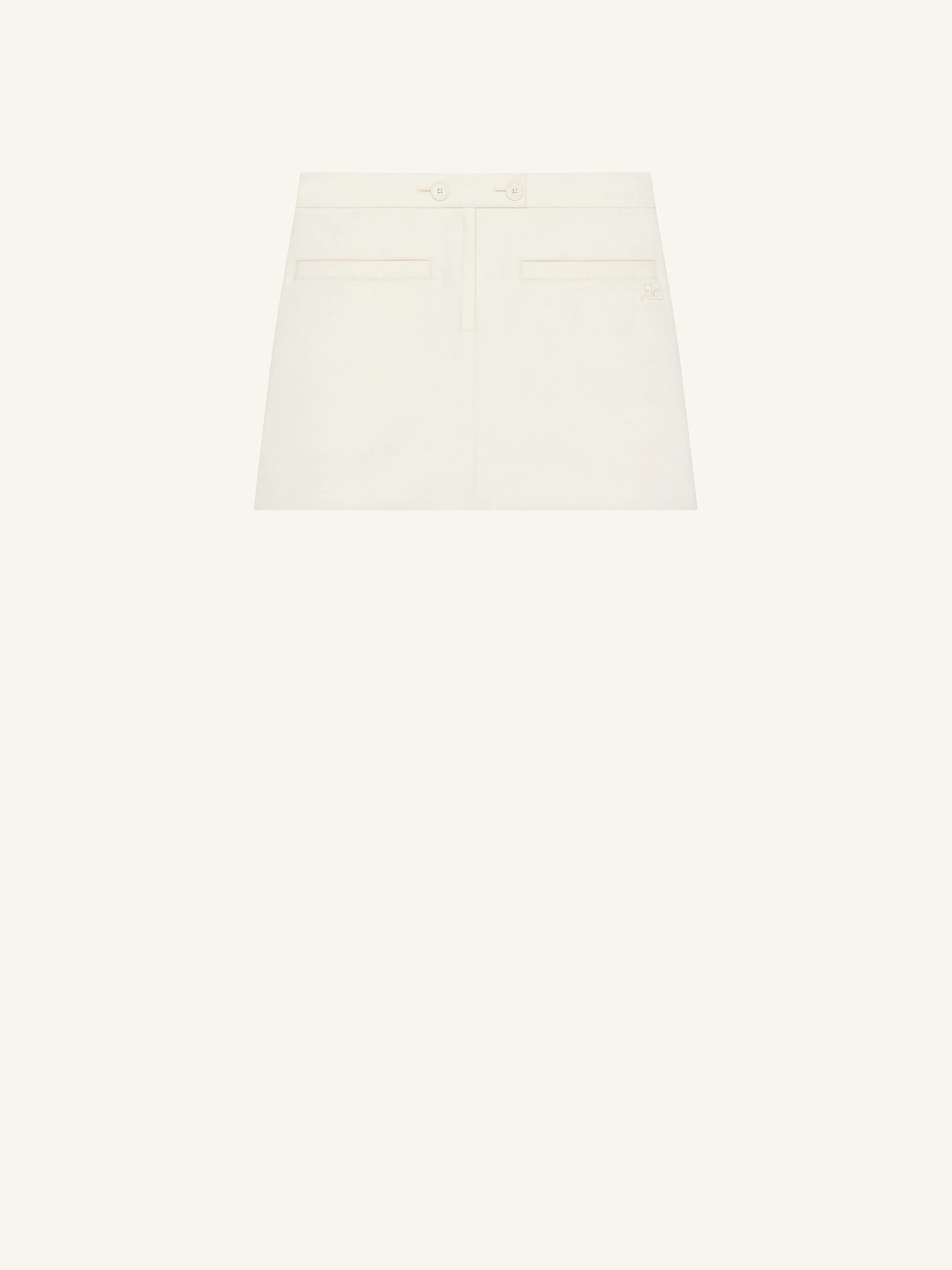 BI-MATERIAL TAILORED MINI SKIRT - 1