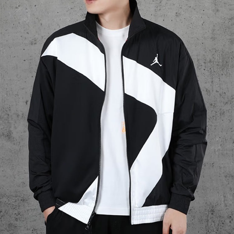 Air Jordan Wings Diamond Retro Sports Running Training Stand Collar Jacket Black CI7916-010 - 5