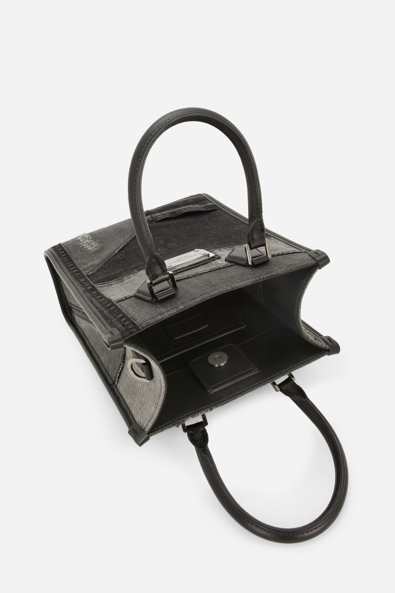 Small patchwork denim shopper 5