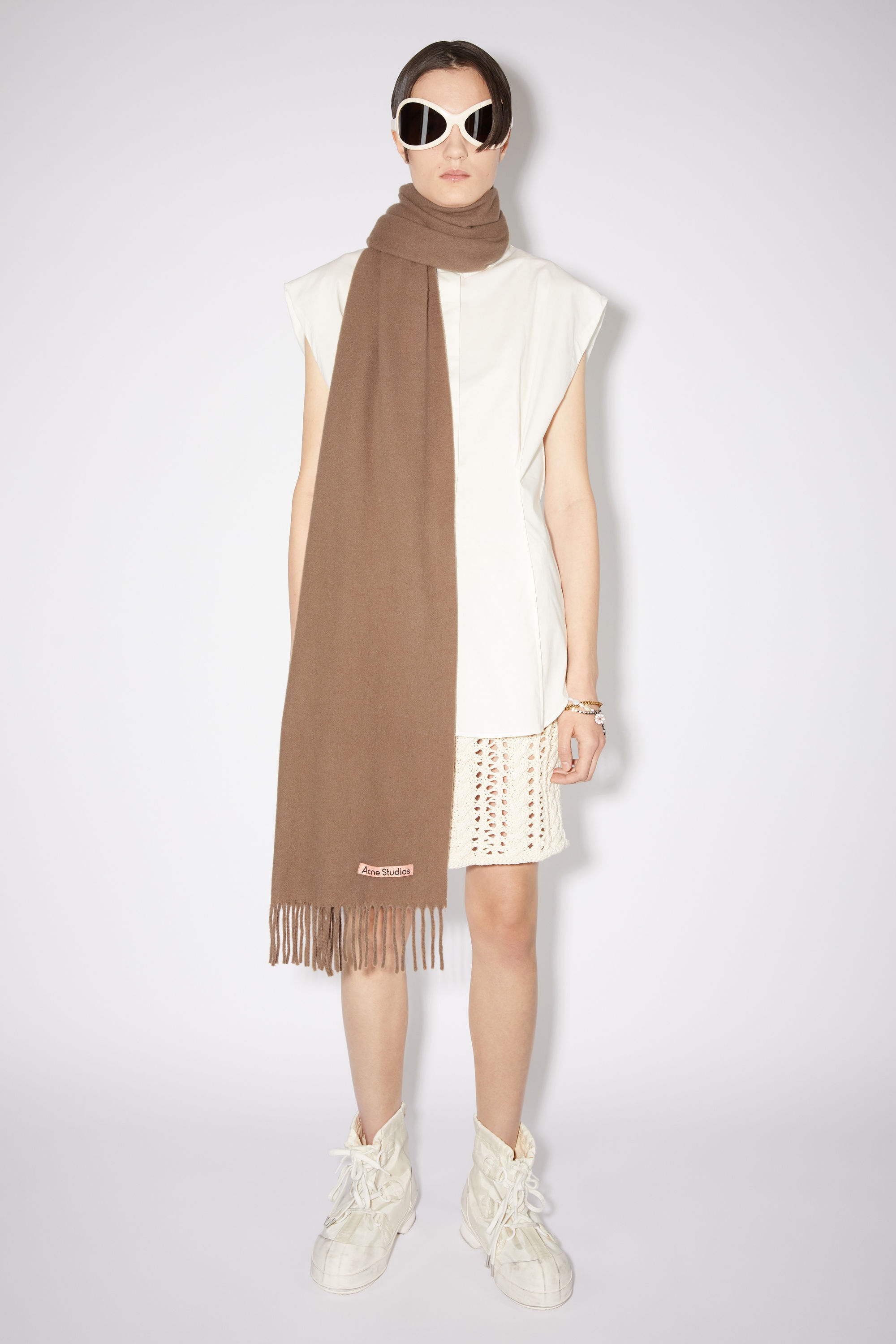 Cashmere scarf - Caramel brown - 3