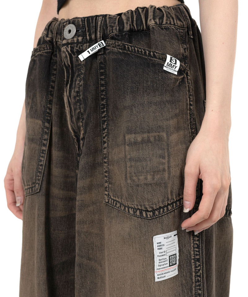 Light Denim Wide Pants 7