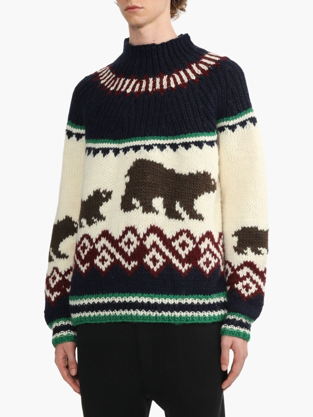 patterned intarsia-knit jumper - 3