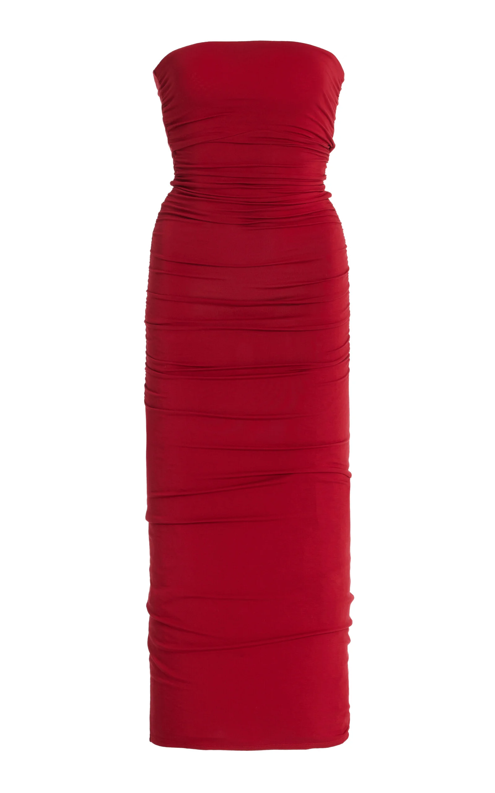 Exclusive Isabela Strapless Jersey Maxi Dress red - 1