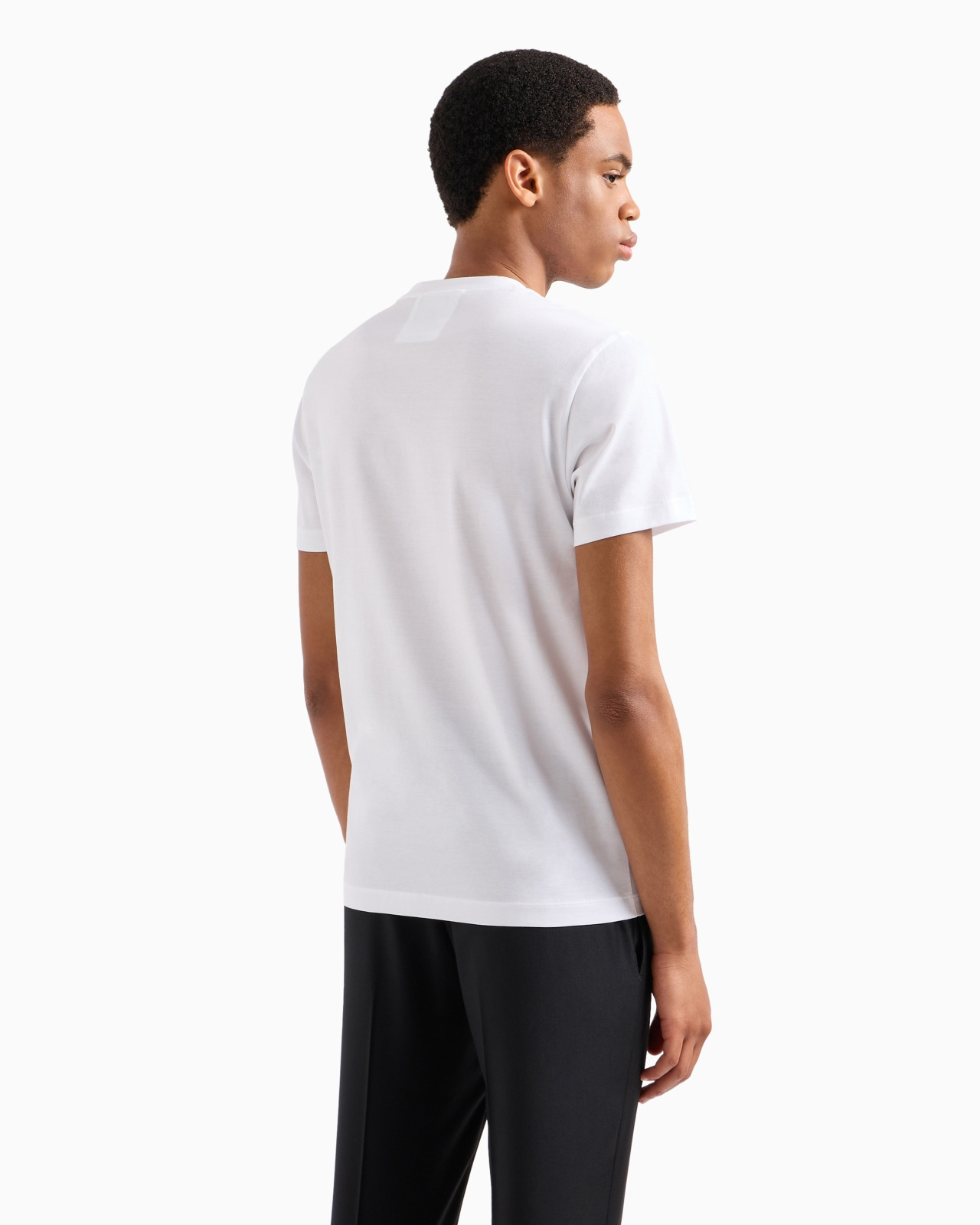 Jersey T-shirt with jacquard logo - 3