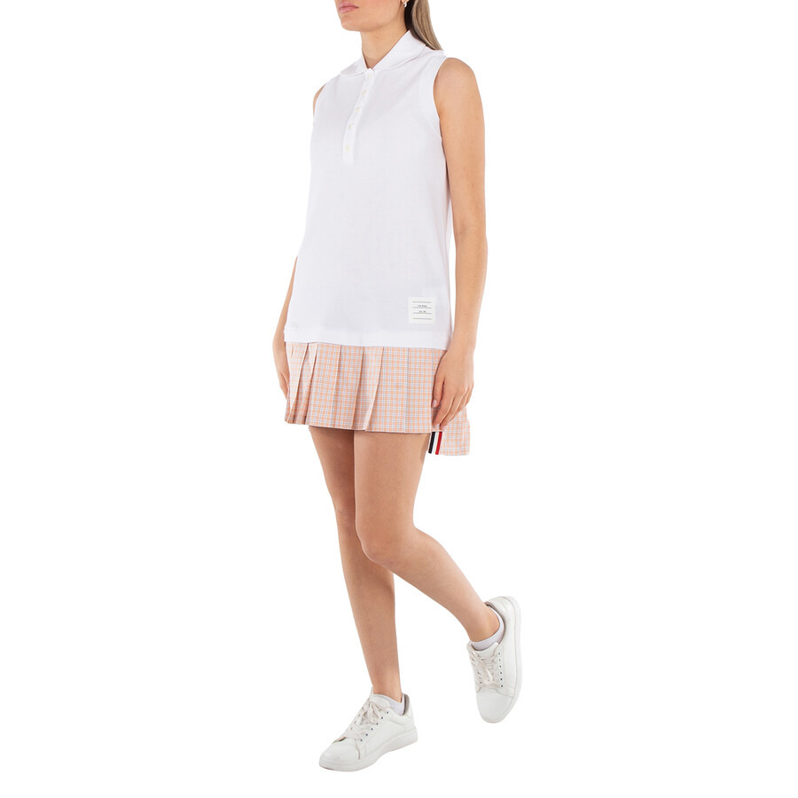 Thom Browne Classic Mini Pleated Polo Dress - 5