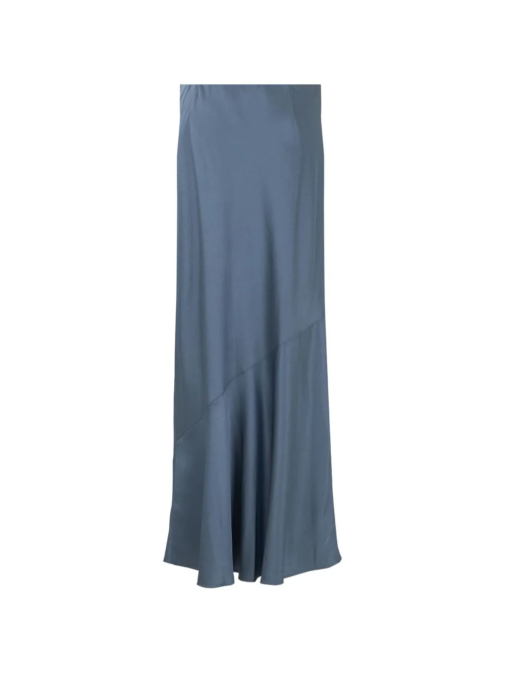 satin-finish asymmetric-seam skirt - 1