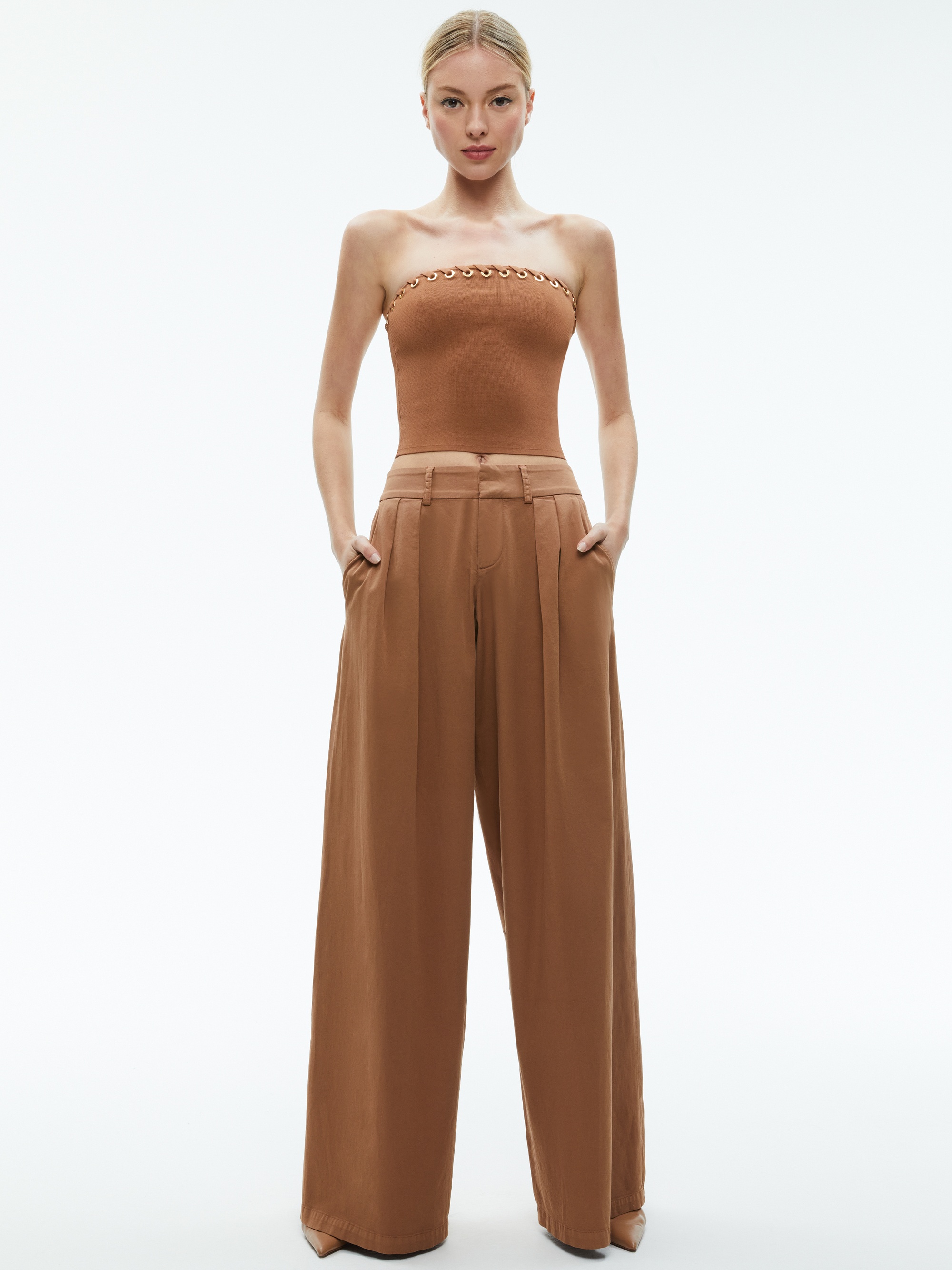 GARBO LOW RISE BAGGY TROUSERS - 6