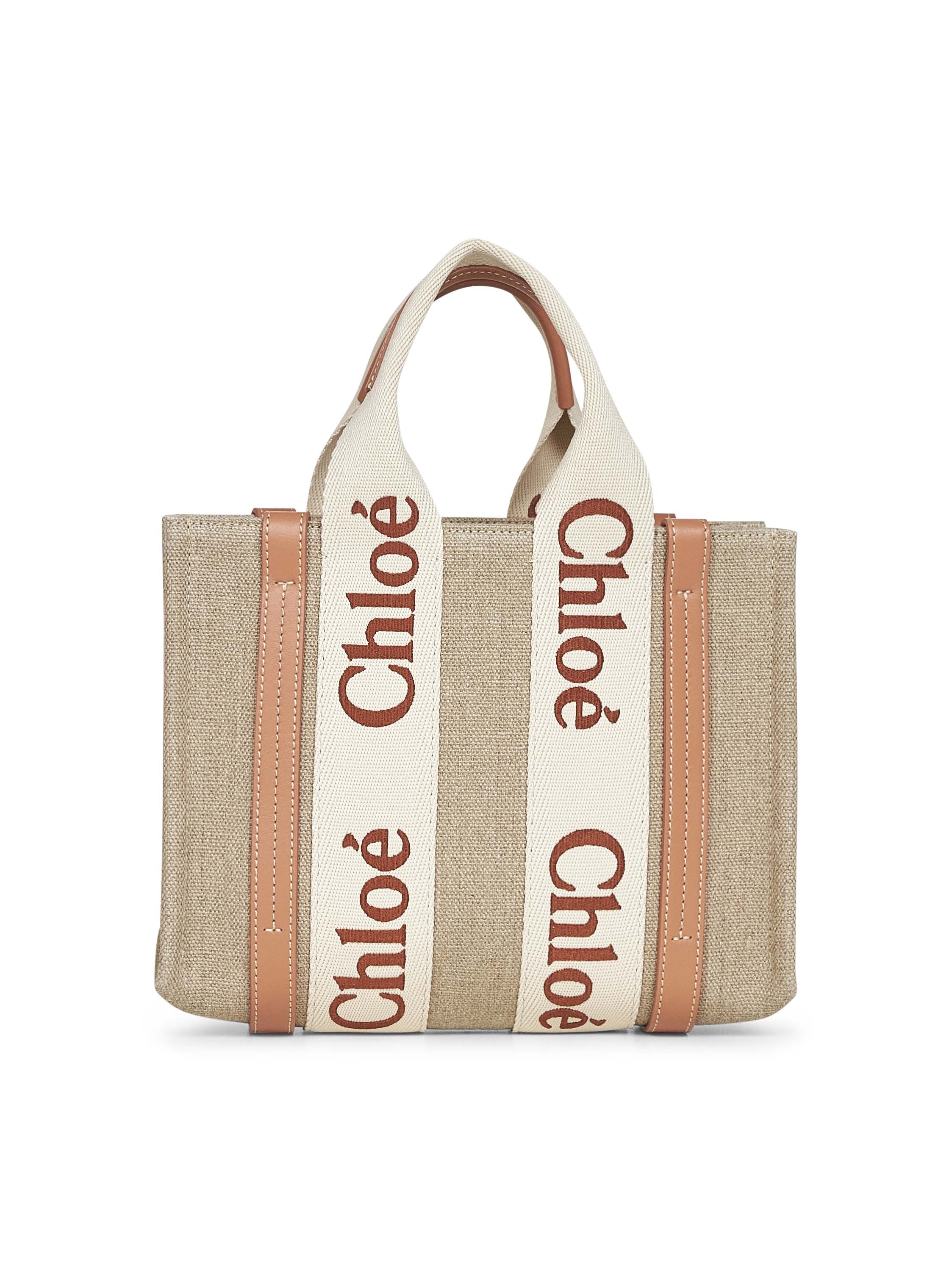 Beige Woody small tote bag - 3