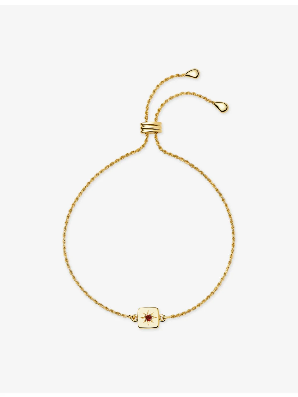 Birthstone 18ct Yellow Gold Vermeil and Citrine Slider Bracelet - 1