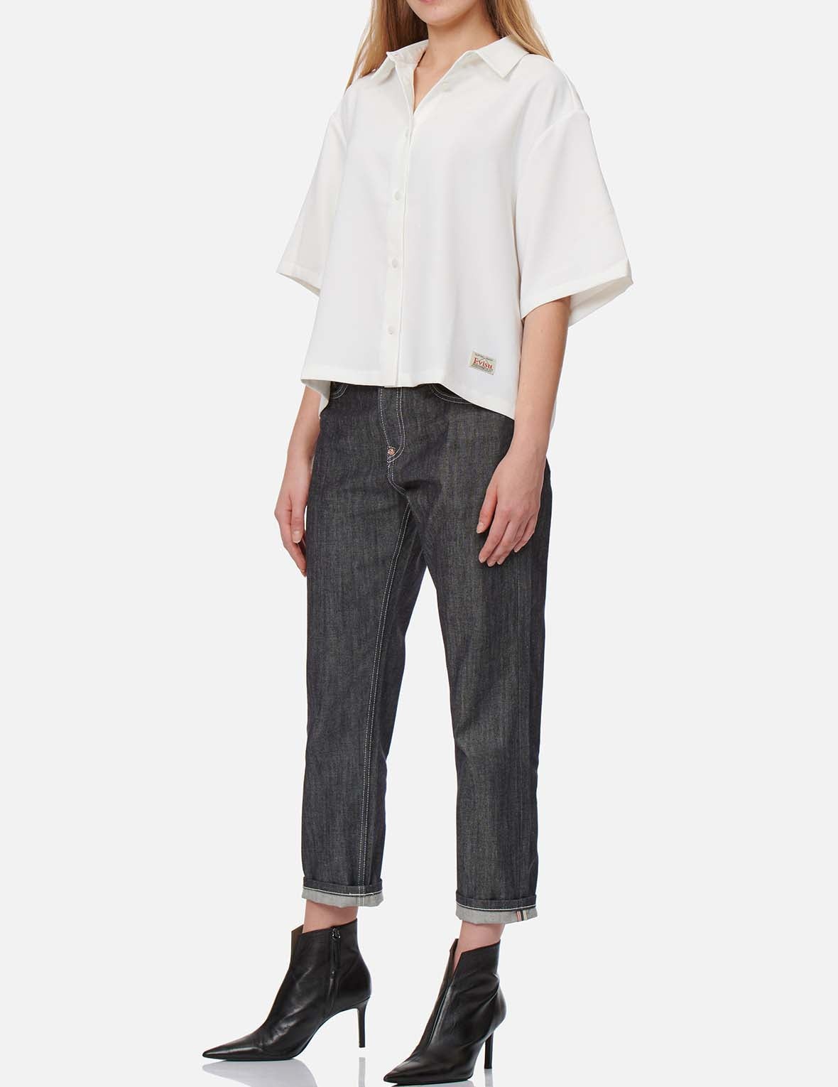 Seagull Embroidery Loose-fit Shirt - 6