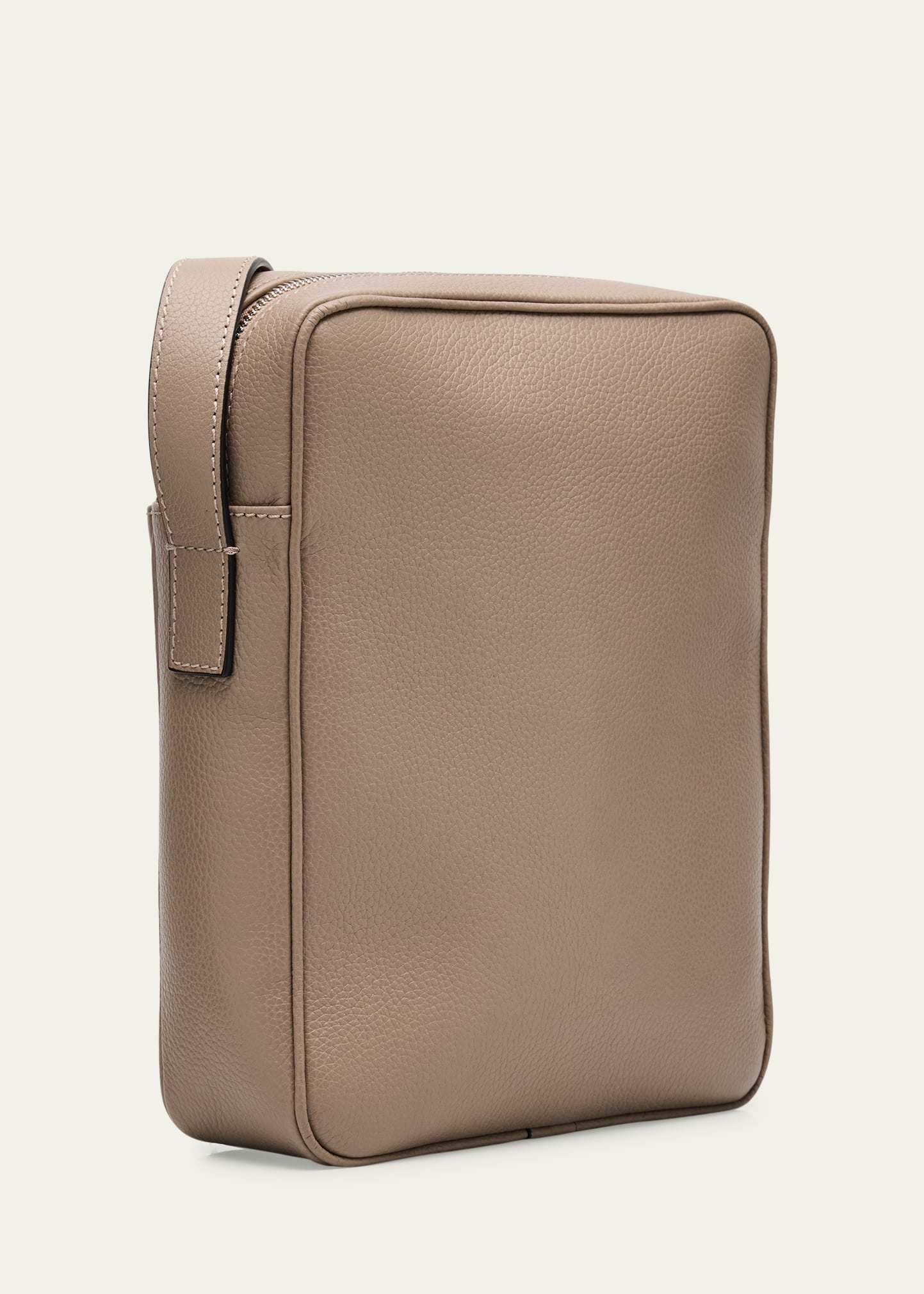 Men's North-South Cachemire Leather Messenger Bag - 3