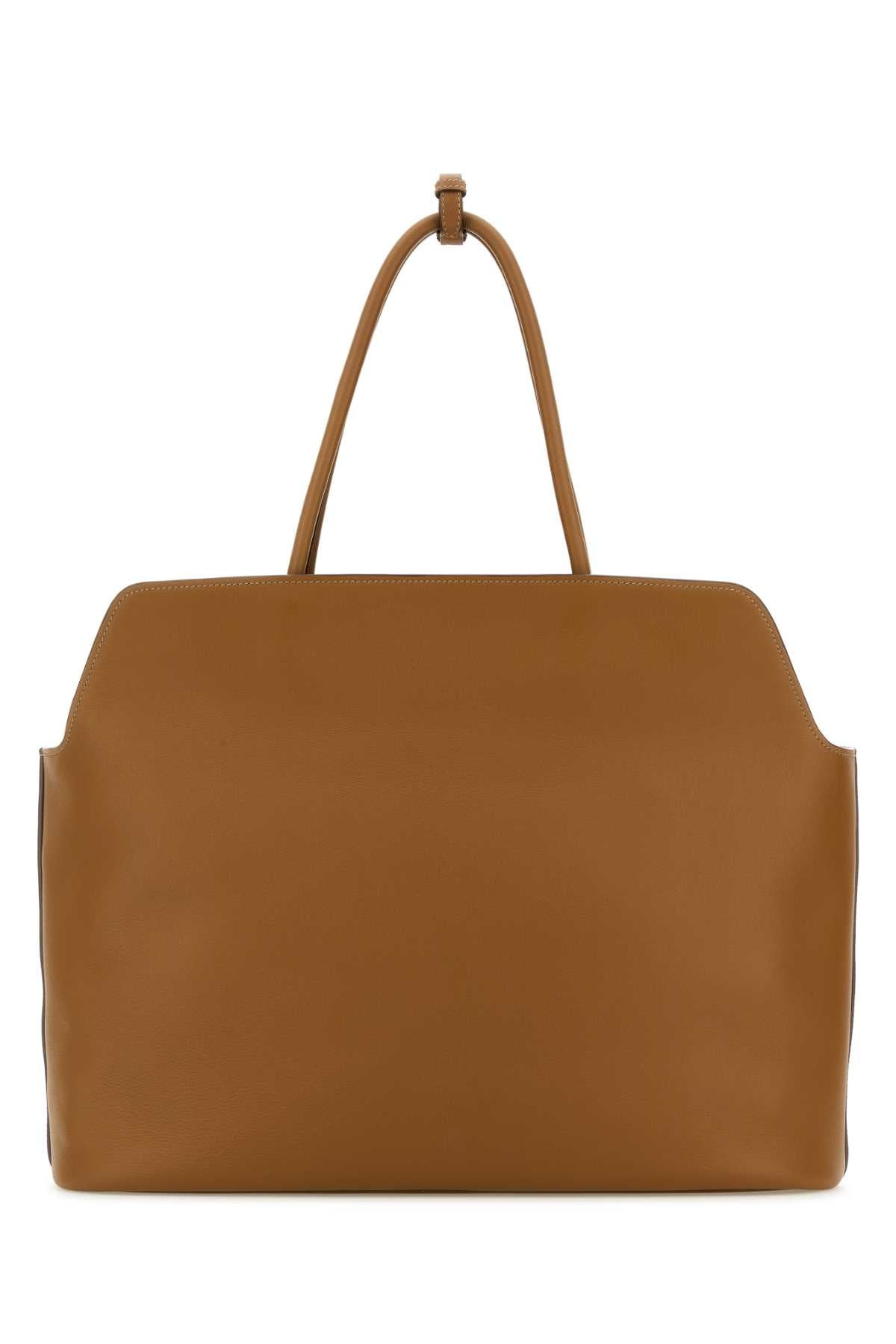Prada Women Caramel Leather Shopping Bag - 3