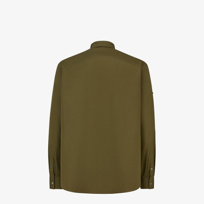 FENDI Green poplin shirt outlook