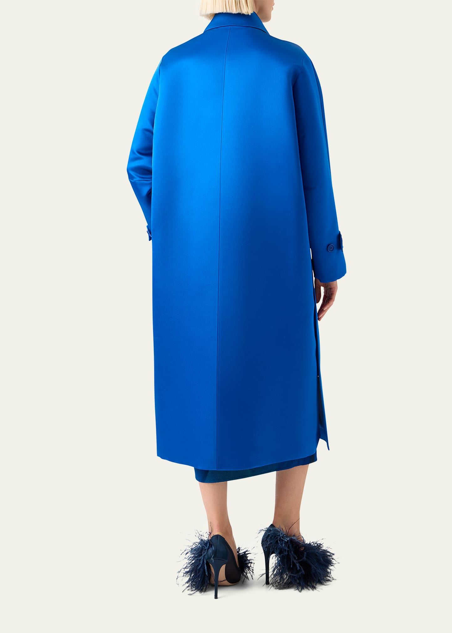 Elliot Oversized Silk Duchess Coat - 3
