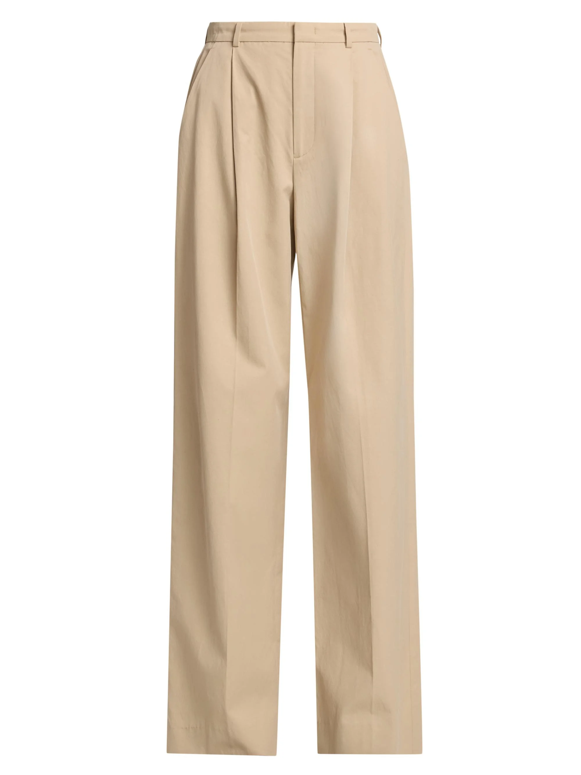 Women's Camille Cotton-Blend Mid-Rise Wide-Leg Trousers - Wheatstone - 1