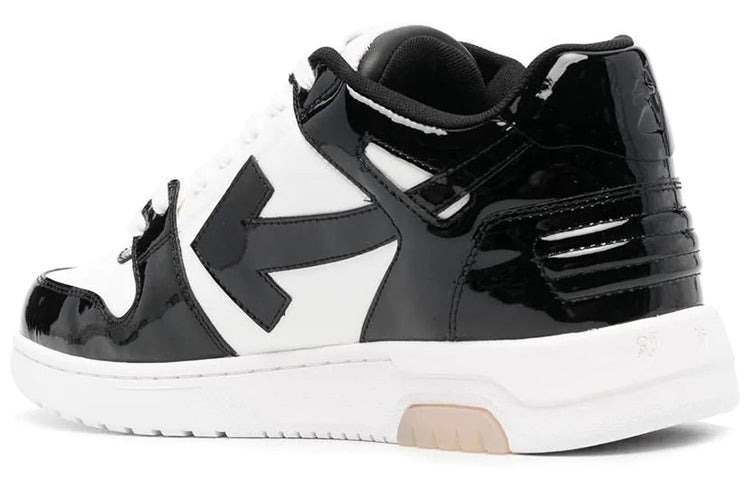Off-White Out Of Office Low-Top Patent Sneaker 'Black White' OMIA189S22LEA0020110 - 3