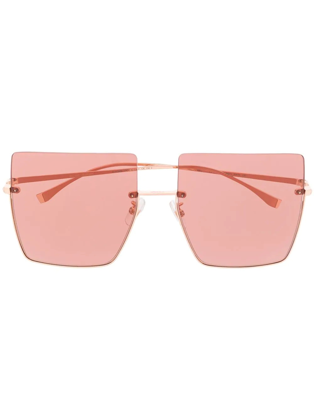 oversized frame tinted sunglasses - 1